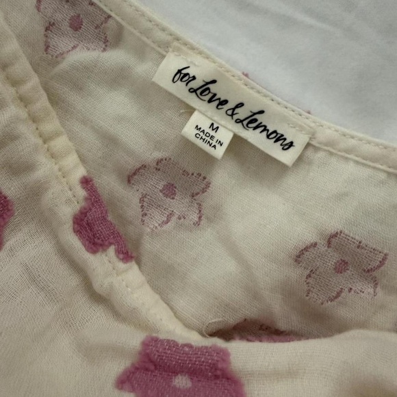 For Love And Lemons Pink Floral Mini Skirt - Picture 2 of 2